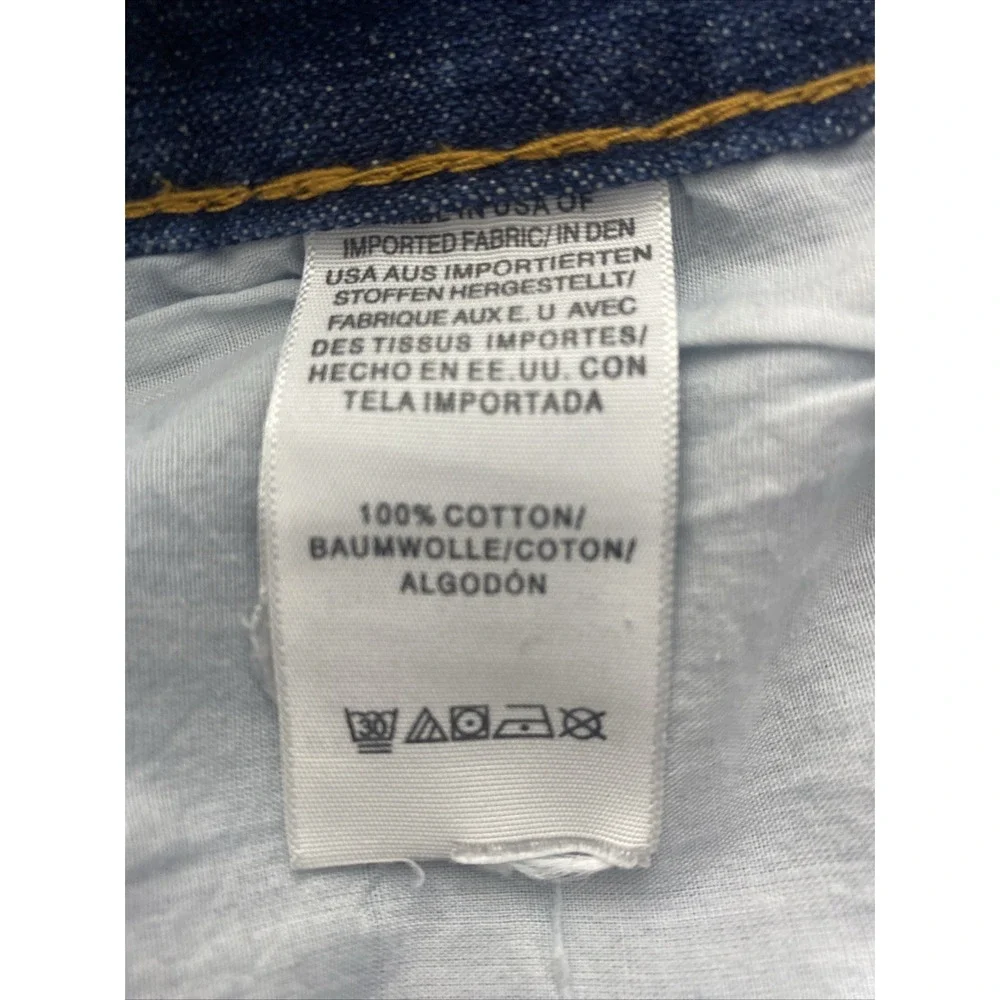 True Religion USA Men's Blue Denim Jeans Relaxed Straight 38x32 Thick Stitch